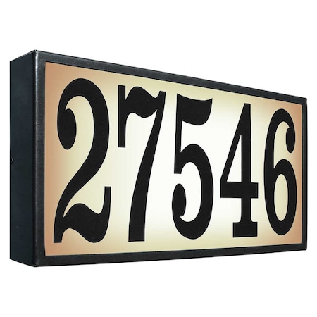 Qualarc Serrano (XTRA LARGE) Lighted Address Plaque (Black frame only) SRXL-AB13-BLK